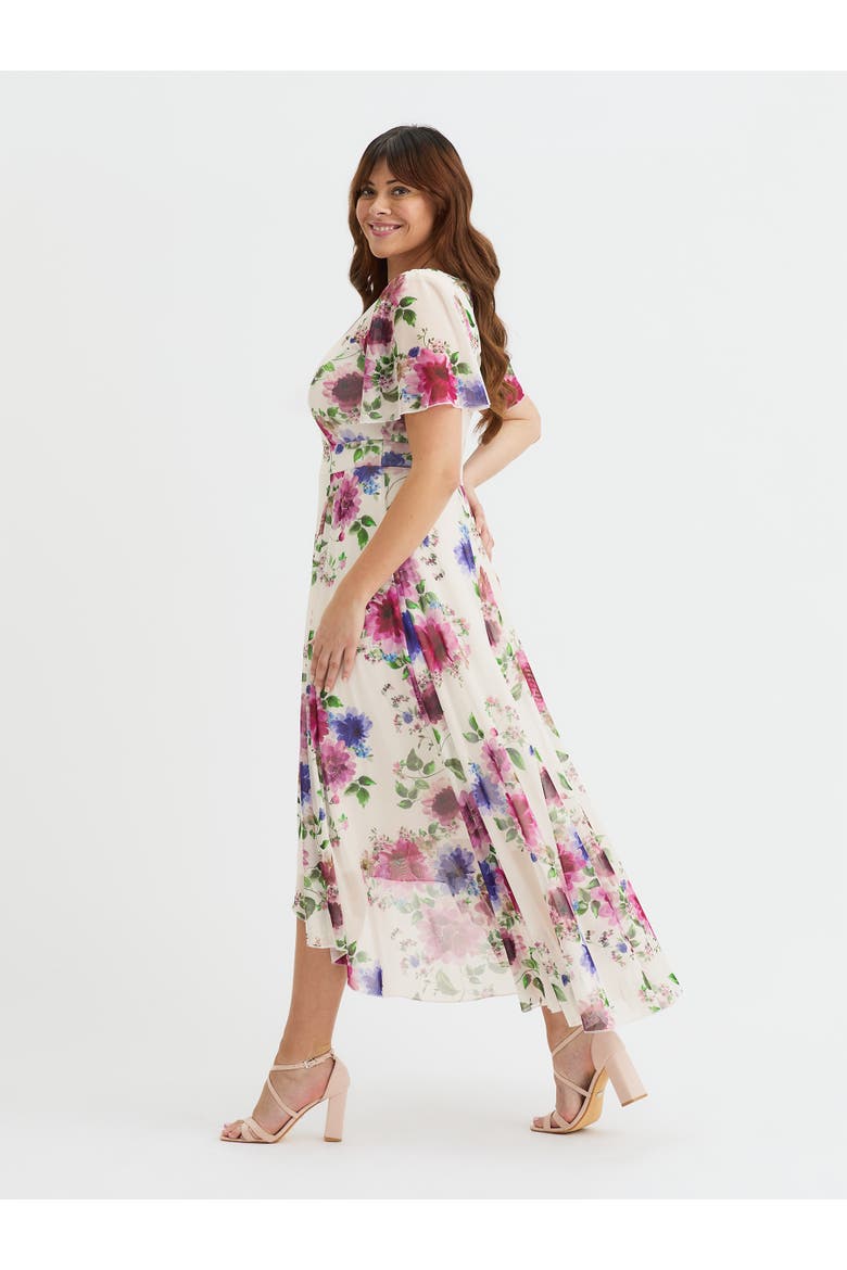 Tilly Floral Sweetheart Dress, Alternate, color, Cream Pink Multi