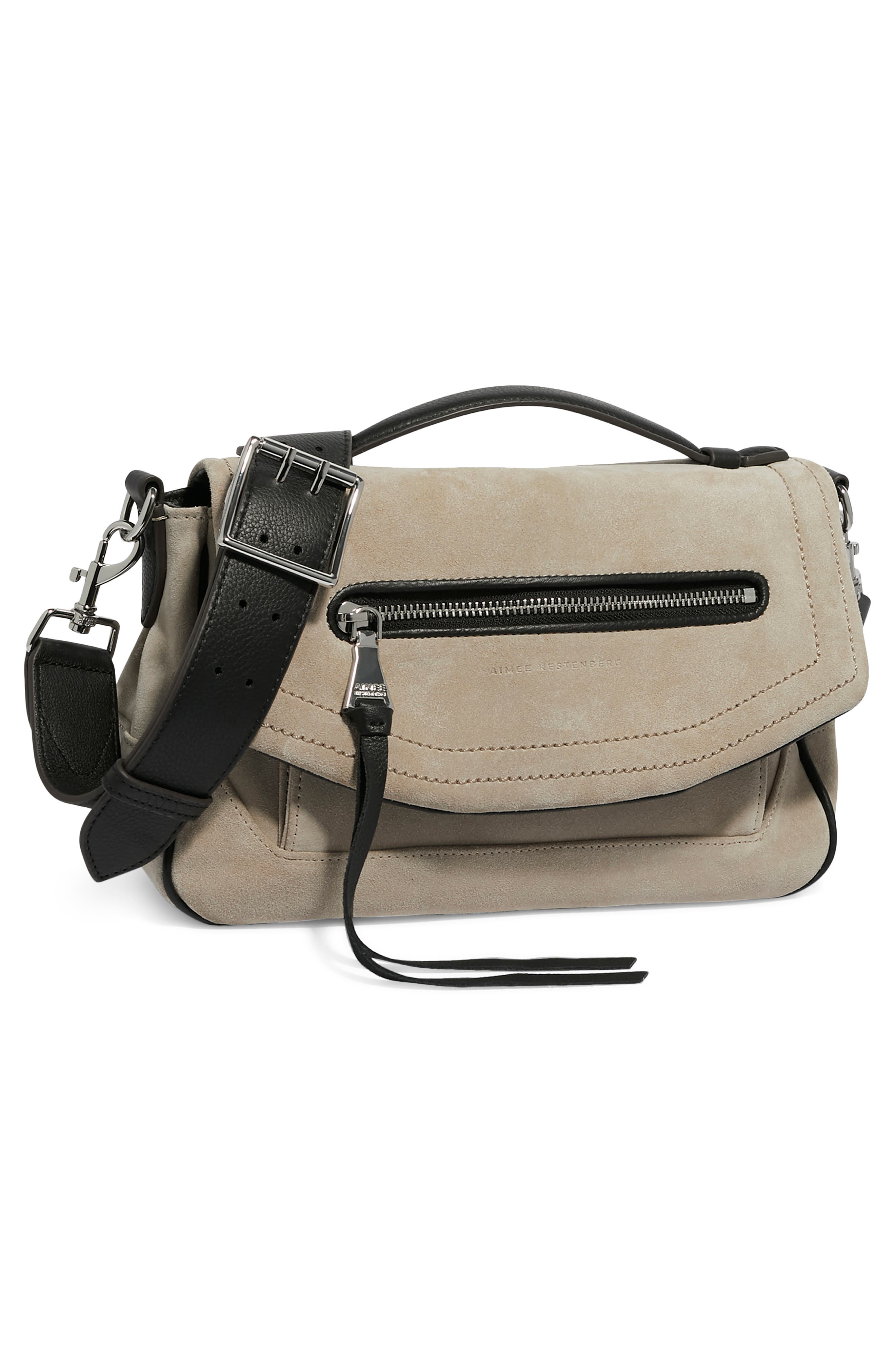 Bandit Crossbody Bag, Alternate, color, OAT SUEDE