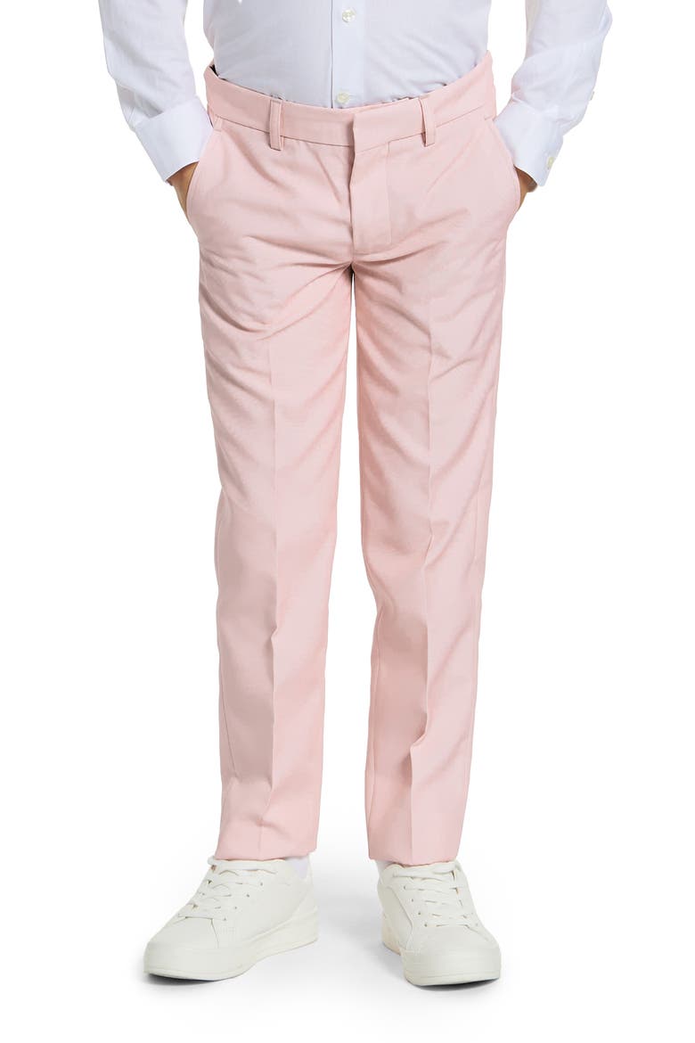 Kids' Blush Two-Piece Suit & Tie Set, Alternate, color, PINK