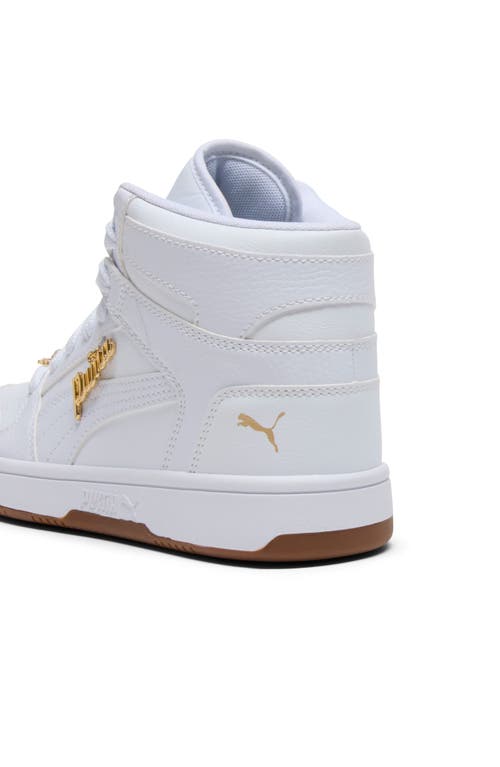 Puma Kids' Rebound Layup High Top Sneaker In White