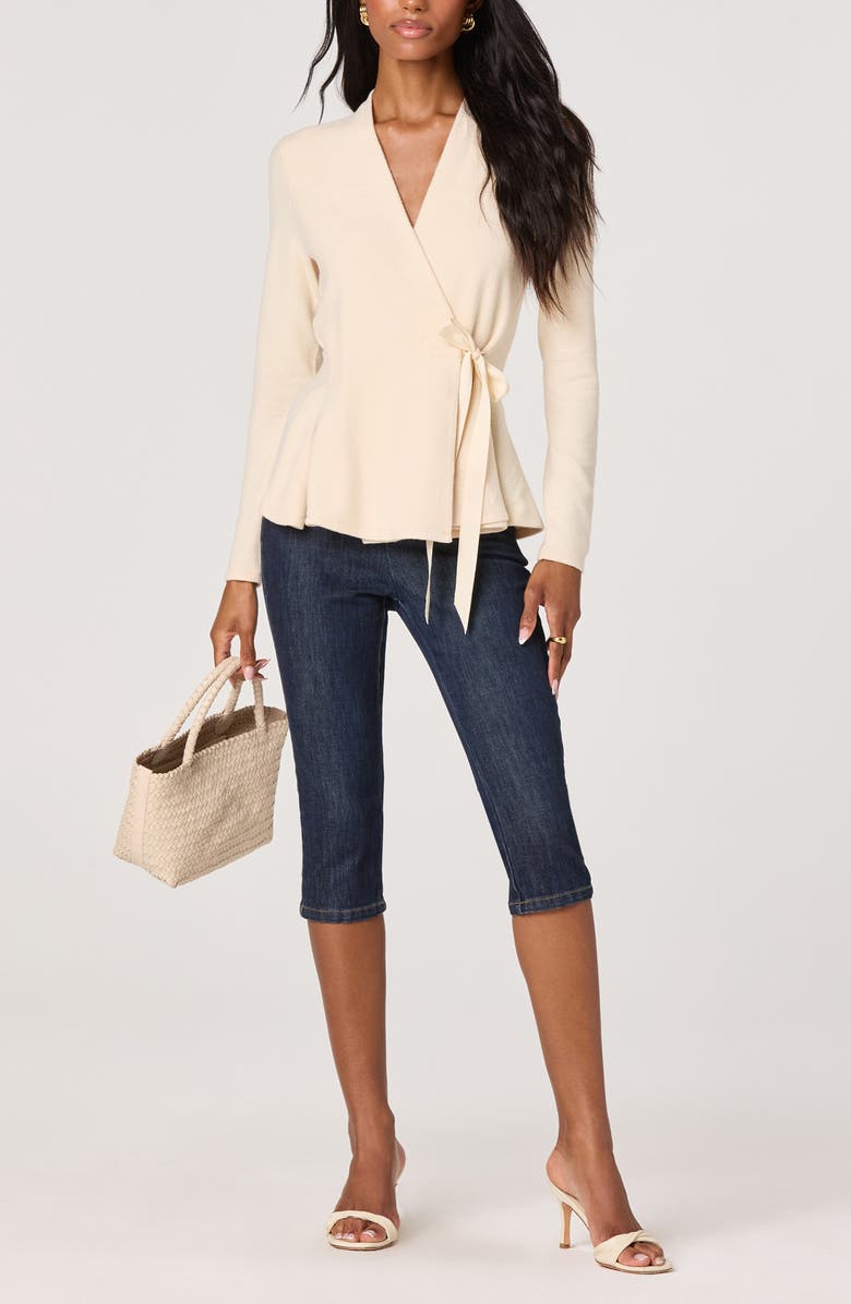 ASTR the Label Dayna Peplum Wrap Top, Alternate, color, 