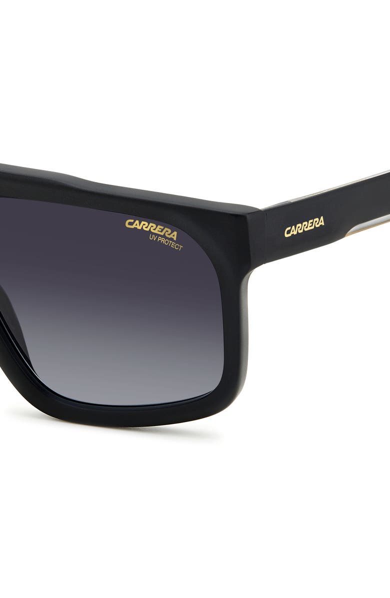 Carrera Eyewear 59mm Flat Top Sunglasses, Alternate, color, Matte Black/ Grey Shaded
