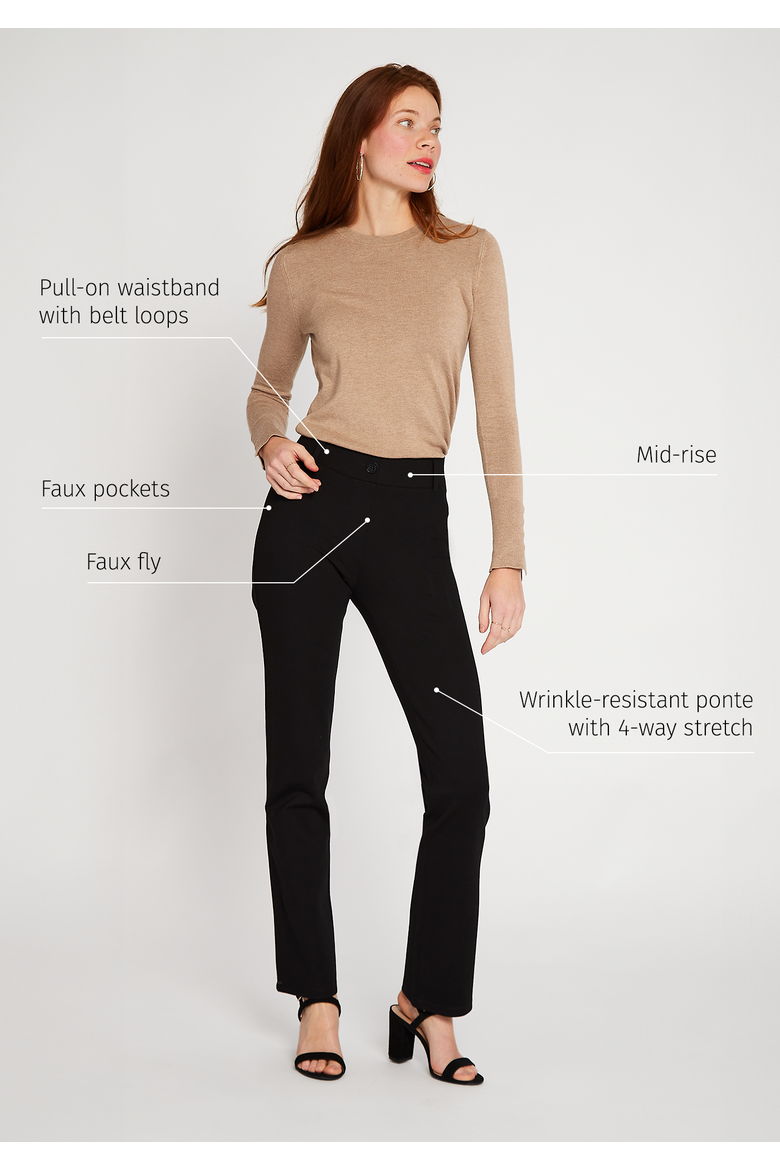Classic DPYP Dress Pant Yoga Pants Straight Leg, Alternate, color, Black