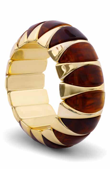 Chunky Two-Tone Stretch Bangle