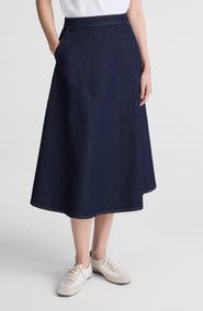 Madewell Organic Cotton Denim Midi Skirt