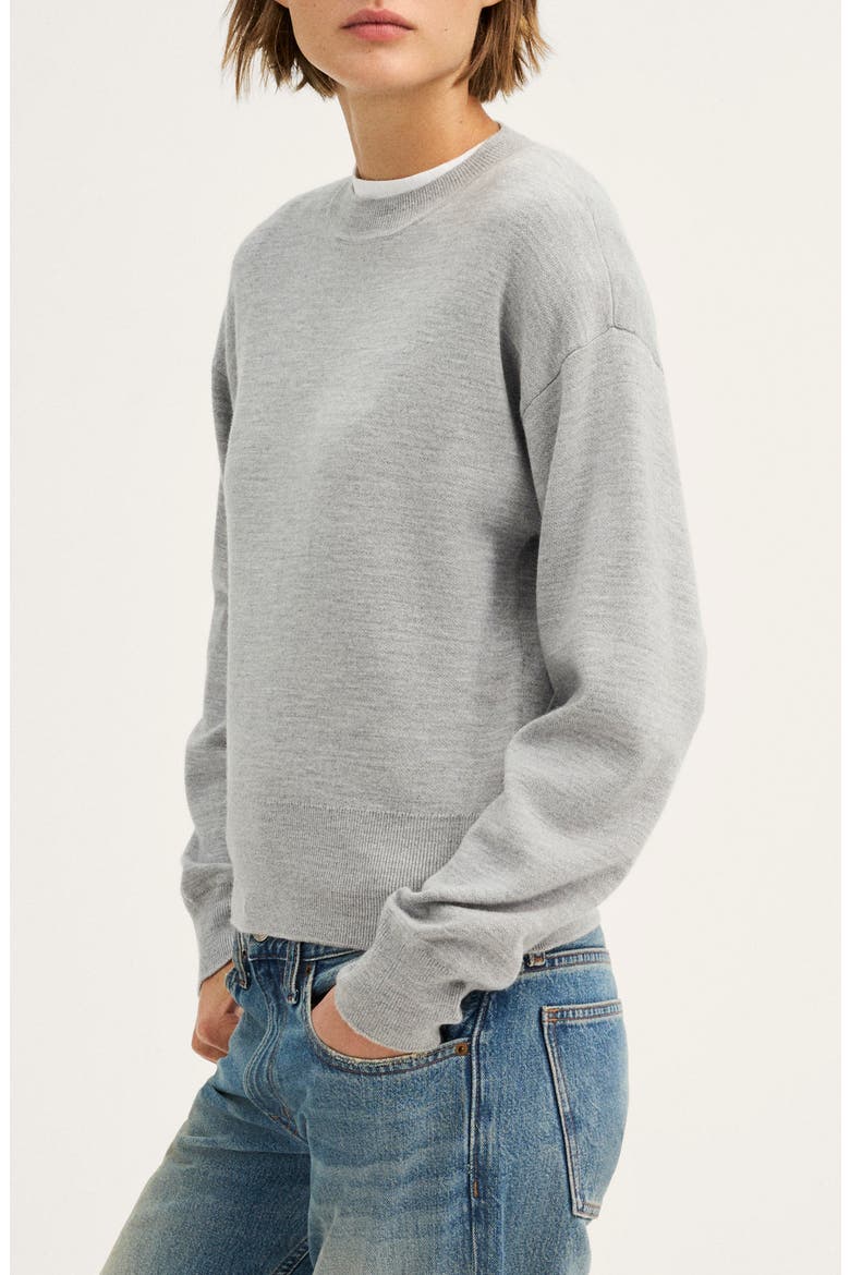 Relaxed Crewneck Wool Blend Sweater, Alternate, color, MEDIUM HTR GREY