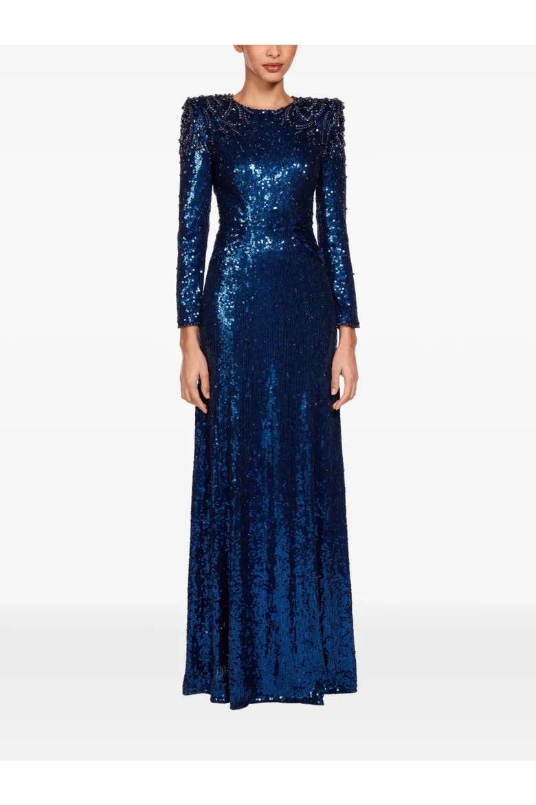 Dulcet Sequin-Embellished Dress, Main, color, Blackthorne Blue