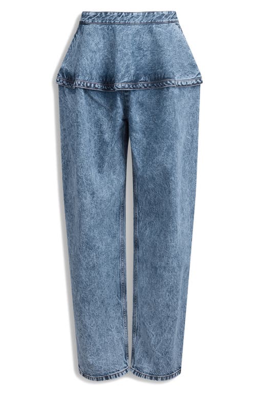Shop Alaïa Basque Jeans In Bleu Neige