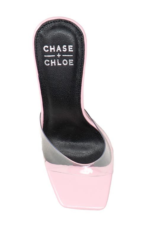 Chase & Chloe Chase And Chloe Lucite Wedge Heel Sandal
