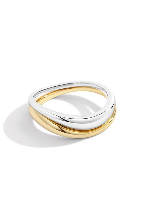 Mint & Lily Organic Stacking Ring Set In Gold