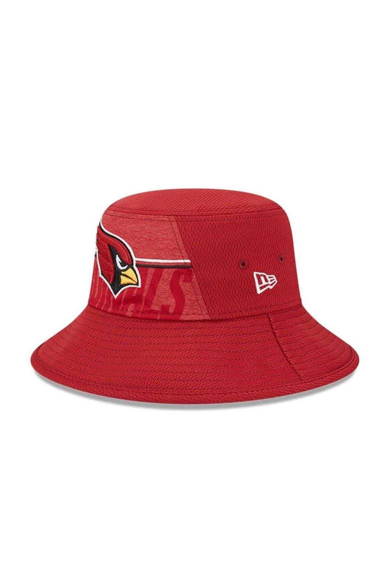 Men's New Era  Cardinal Arizona Cardinals 2023 NFL Training Camp Stretch Bucket Hat, Main, color, Cardinal