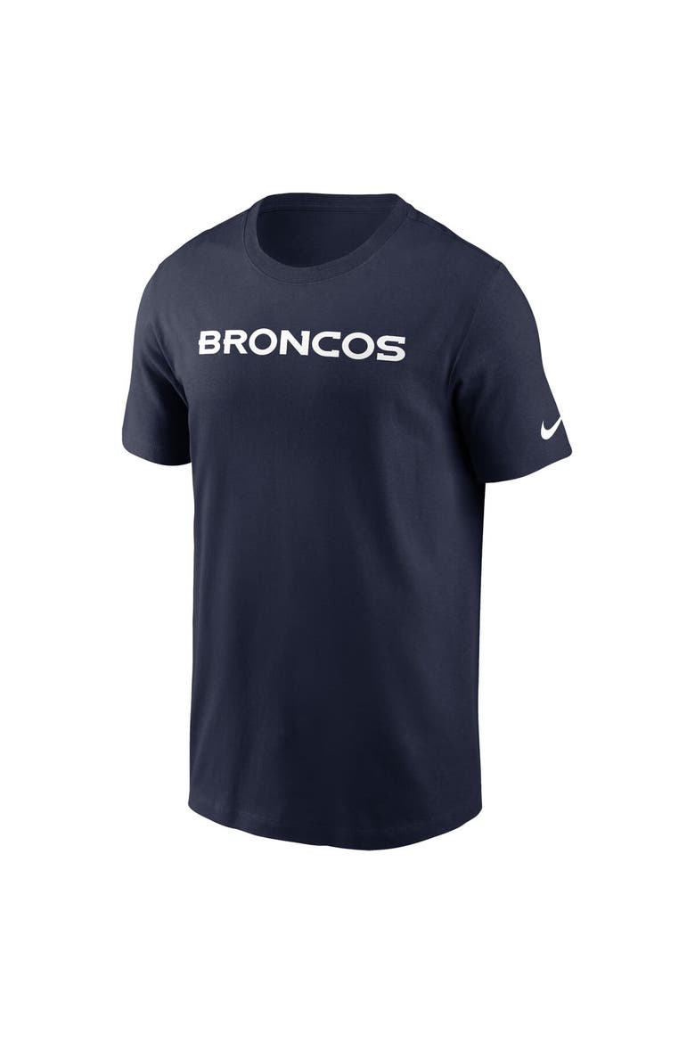 Men's Nike Navy Denver Broncos Primetime Wordmark Essential T-Shirt, Alternate, color, Navy