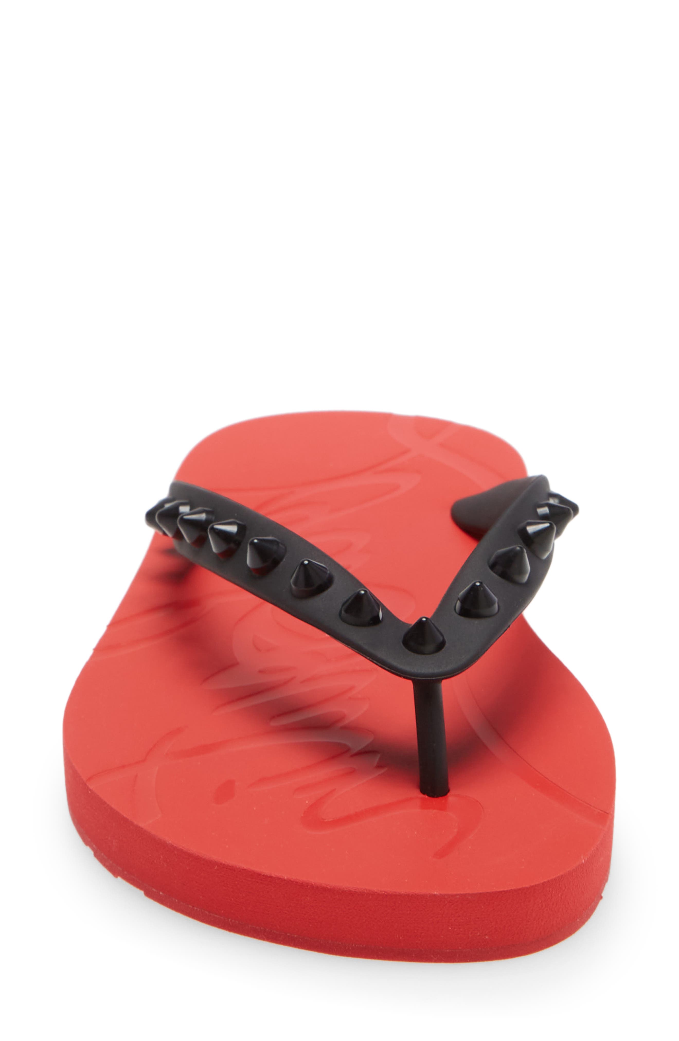 Christian Louboutin Loubi Flip Flop, Alternate, color, 