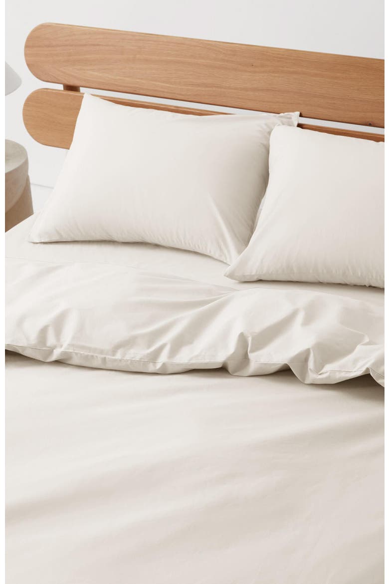 Organic Room Service Sateen Duvet Cover, Alternate, color, Bone