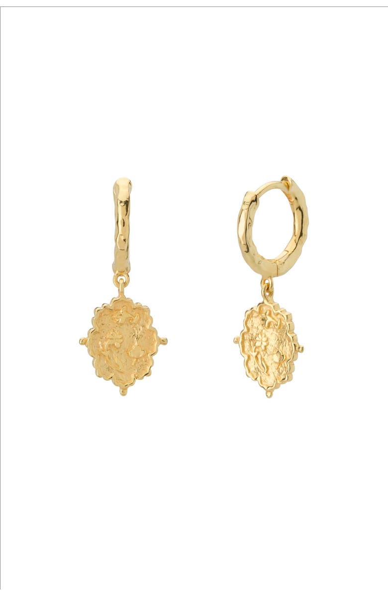 Murkani Loved Always Huggie Earrings, Main, color, Yellow Gold