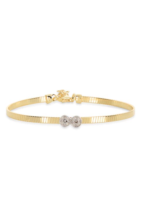 Diamond Infinity Bangle Bracelet