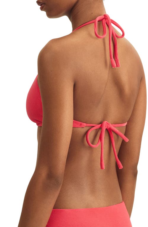 Shop Polo Ralph Lauren Logo Triangle Bikini Top In Coral