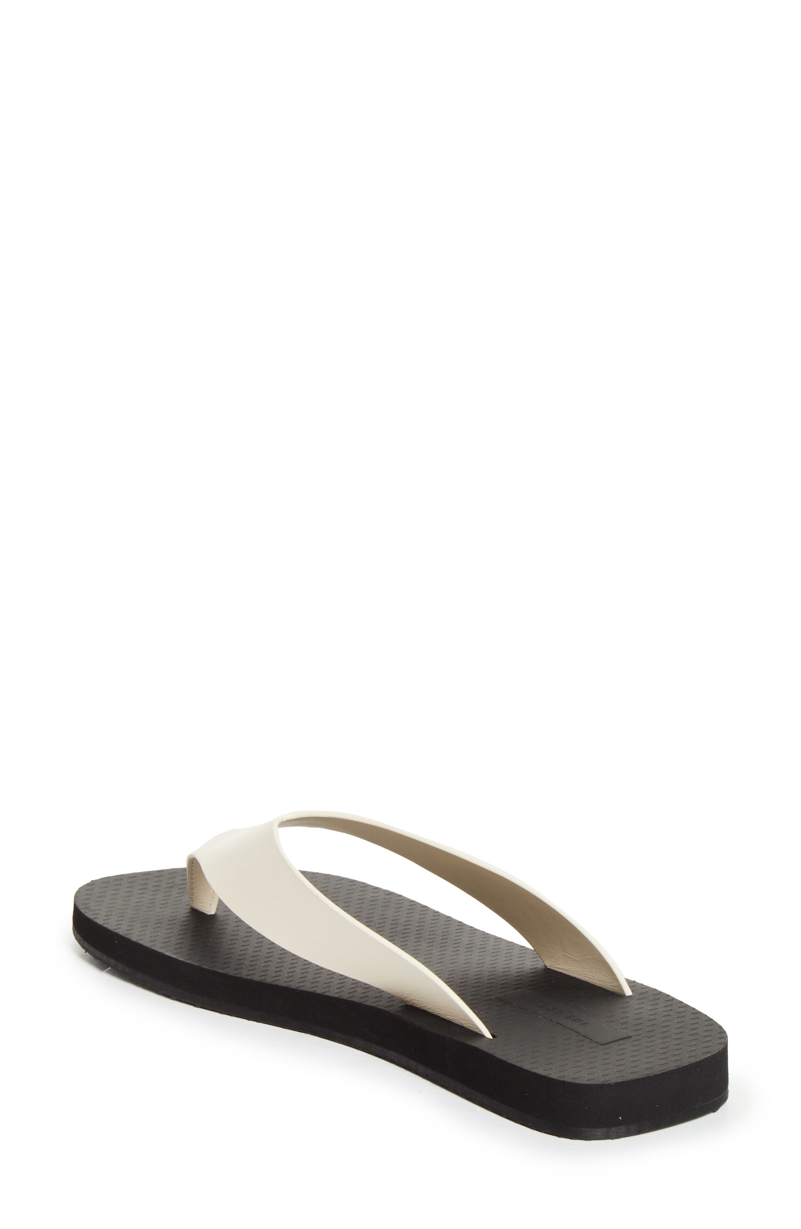 Dune Classic Ginza Flip Flop, Alternate, color, IVORY/ BLACK