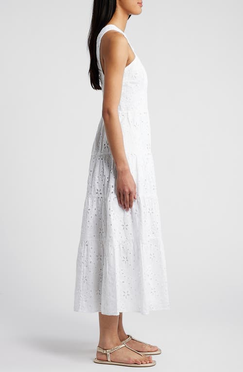 Lilly Pulitzer Jenette Halter Midi Dress Womens White Sealife Eyelet Buu690
