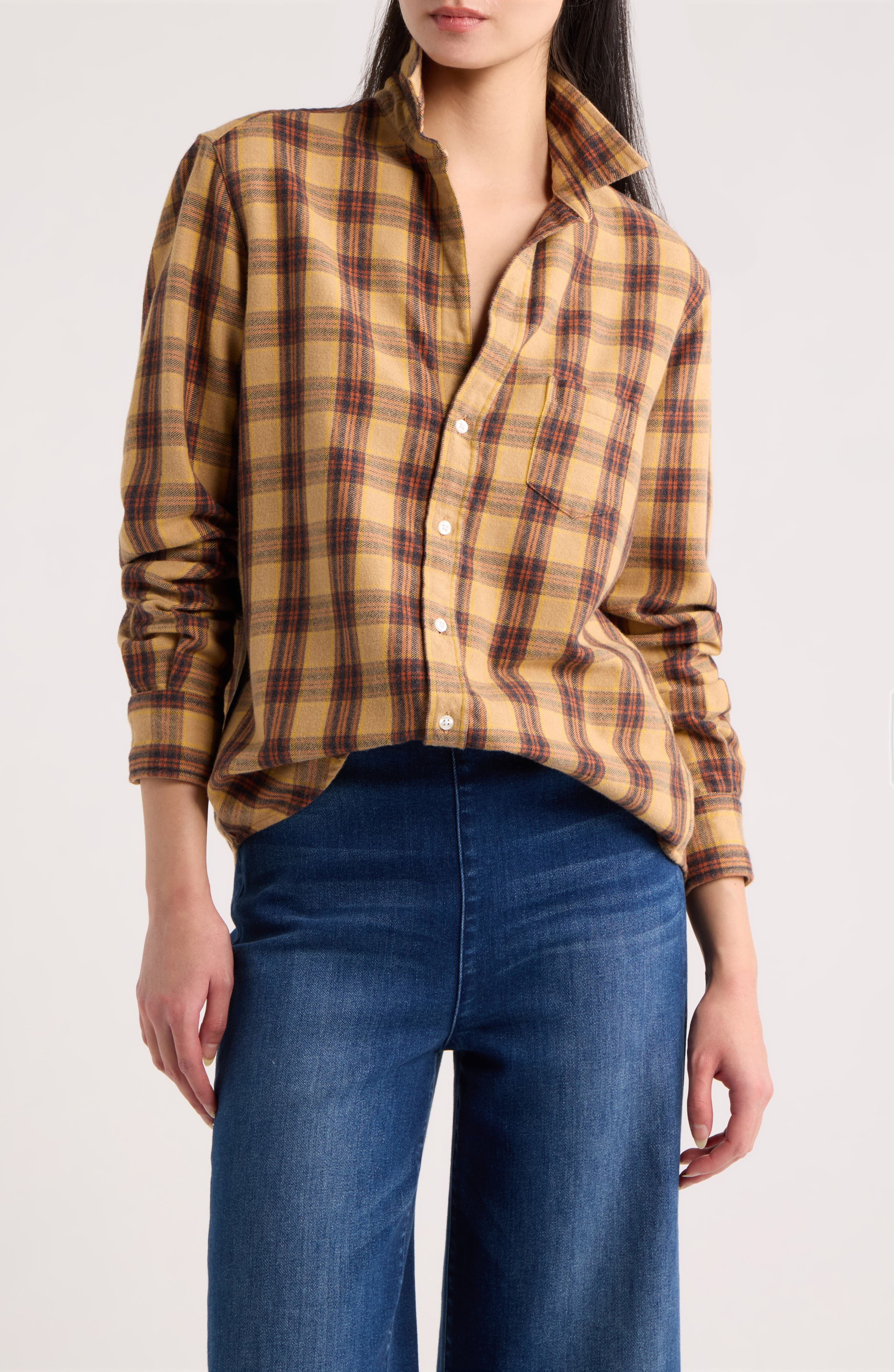 selected GOLD BROWN BLACK PLAID