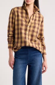 Frank & Eileen Eileen Relaxed Cotton Flannel Button-Up Shirt