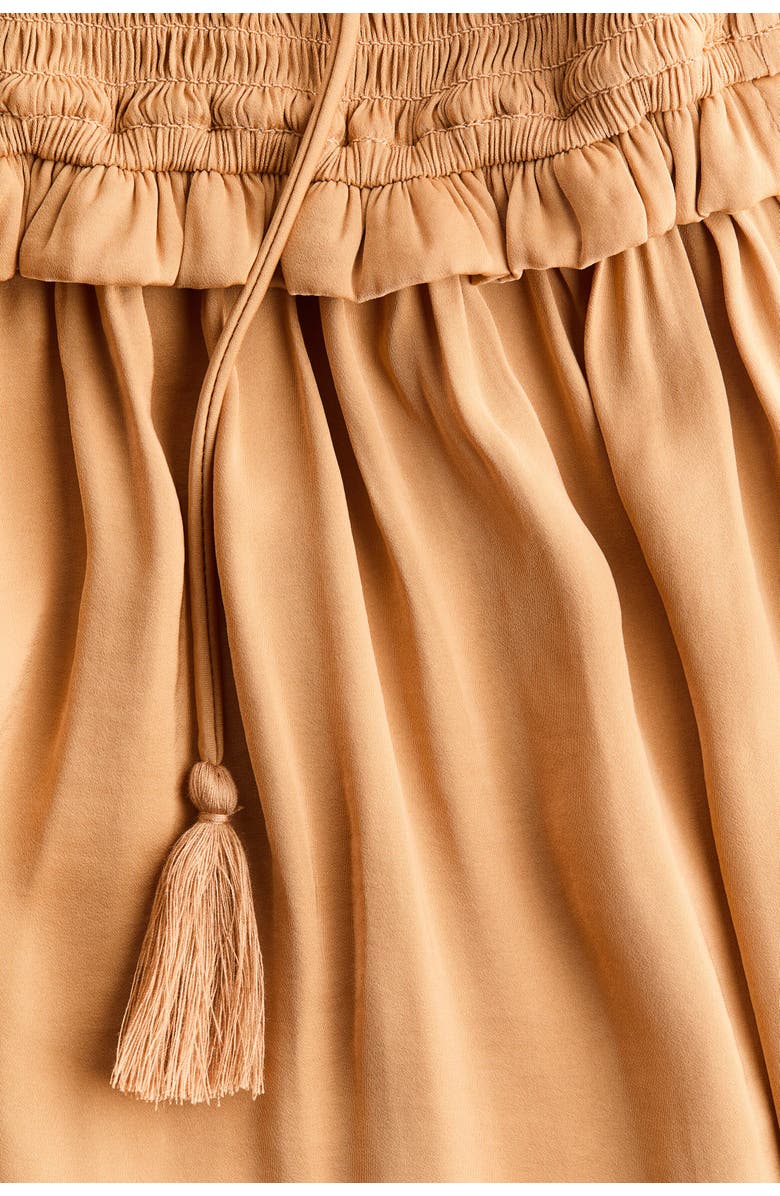 H&M Tasseled Maxi Skirt, Alternate, color, Dark Beige