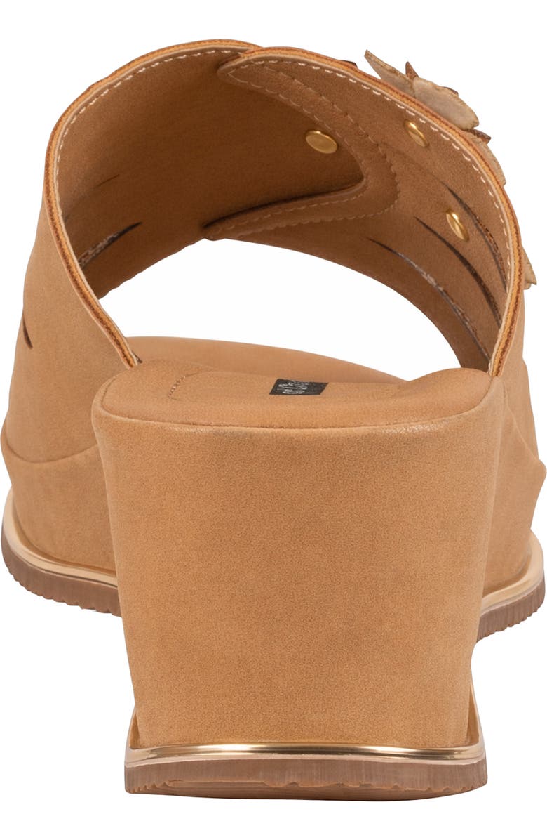 GOOD CHOICE NEW YORK Sarel Floral Wedge Sandal, Alternate, color, Tan