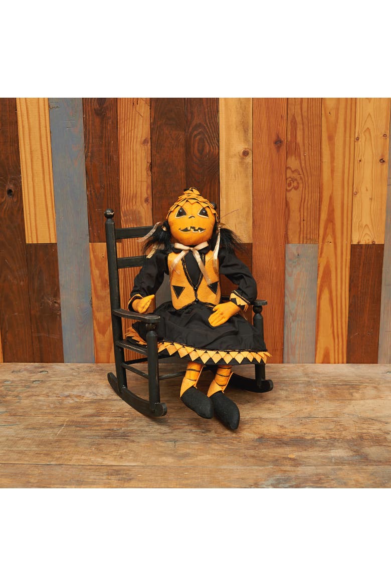 Paige Pumpkin Halloween Art Doll Figurine, Alternate, color, Orange