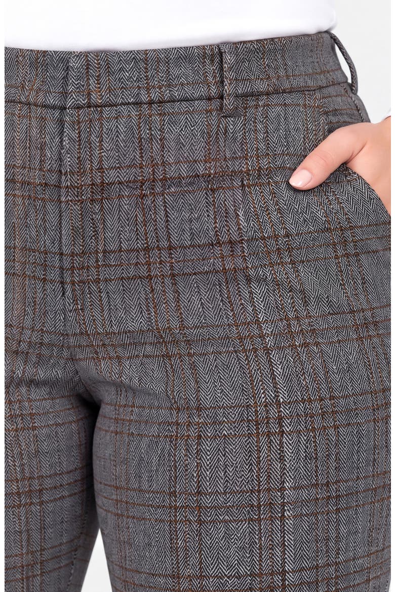 Cuffed Flare Trousers, Alternate, color, BK MLT HRNBNE P