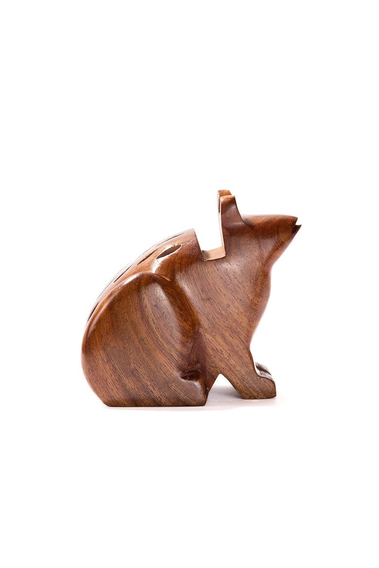 Frog Eyeglass Holder Stand - Hand Carved Wood, Alternate, color, Hand Carved Wood