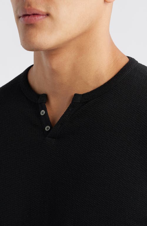 Wrk W.r.k Lucerine White Waffle Cotton & Modal Henley