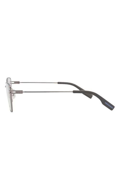 Alexander Mcqueen Mcqueen 55mm Cat Eye Optical Glasses In Ruthenium Transparent