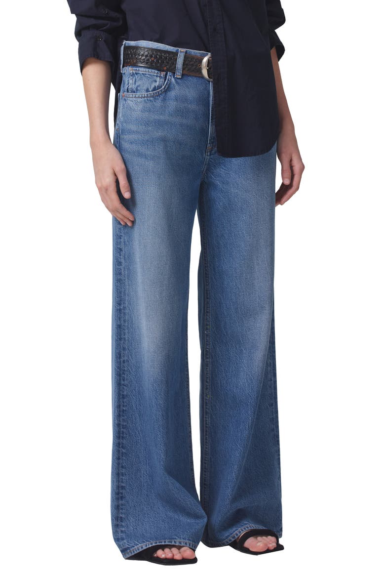 Paloma Baggy High Waist Wide Leg Jeans, Main, color, SIESTA