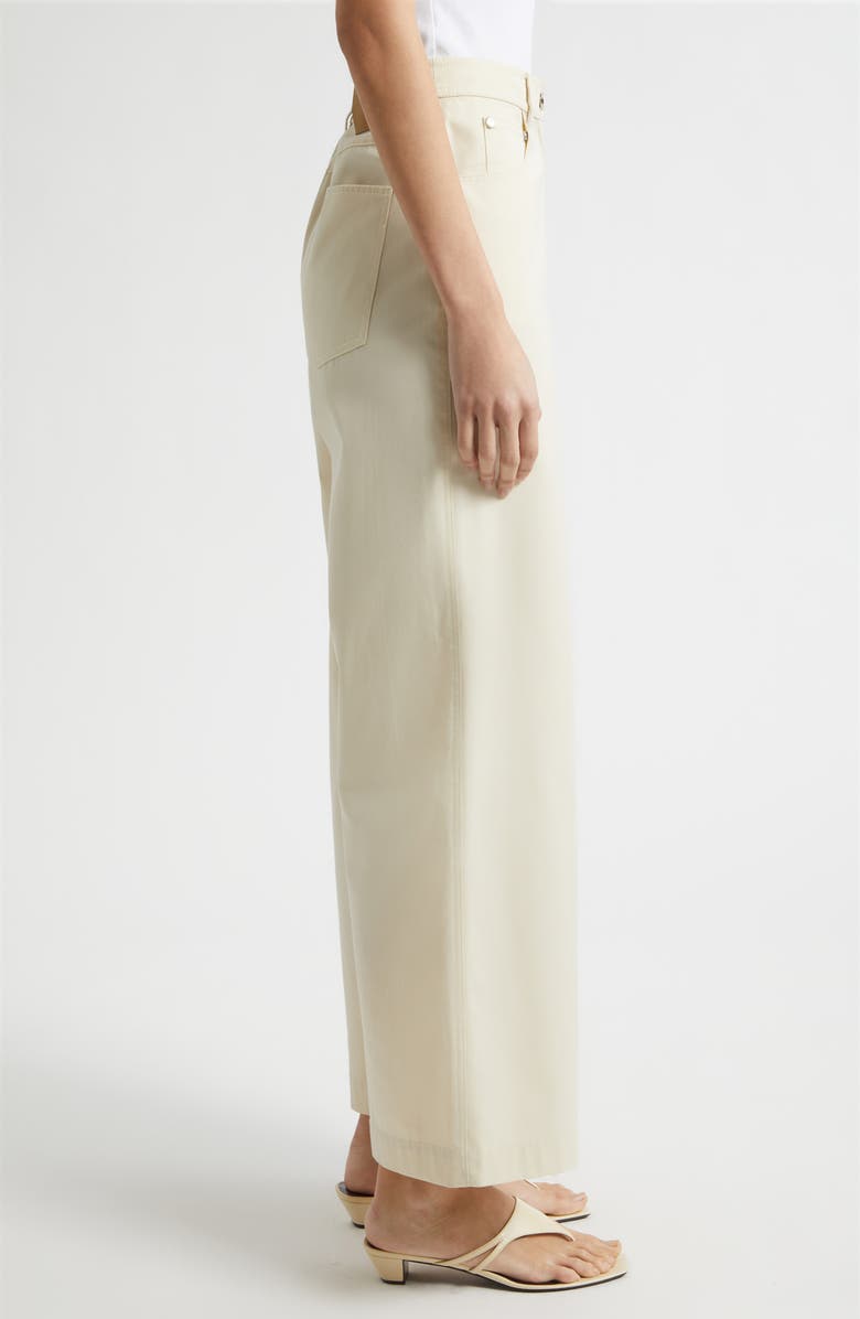 Toccin Nell Cotton Twill Wide Leg Pants, Alternate, color, Almond