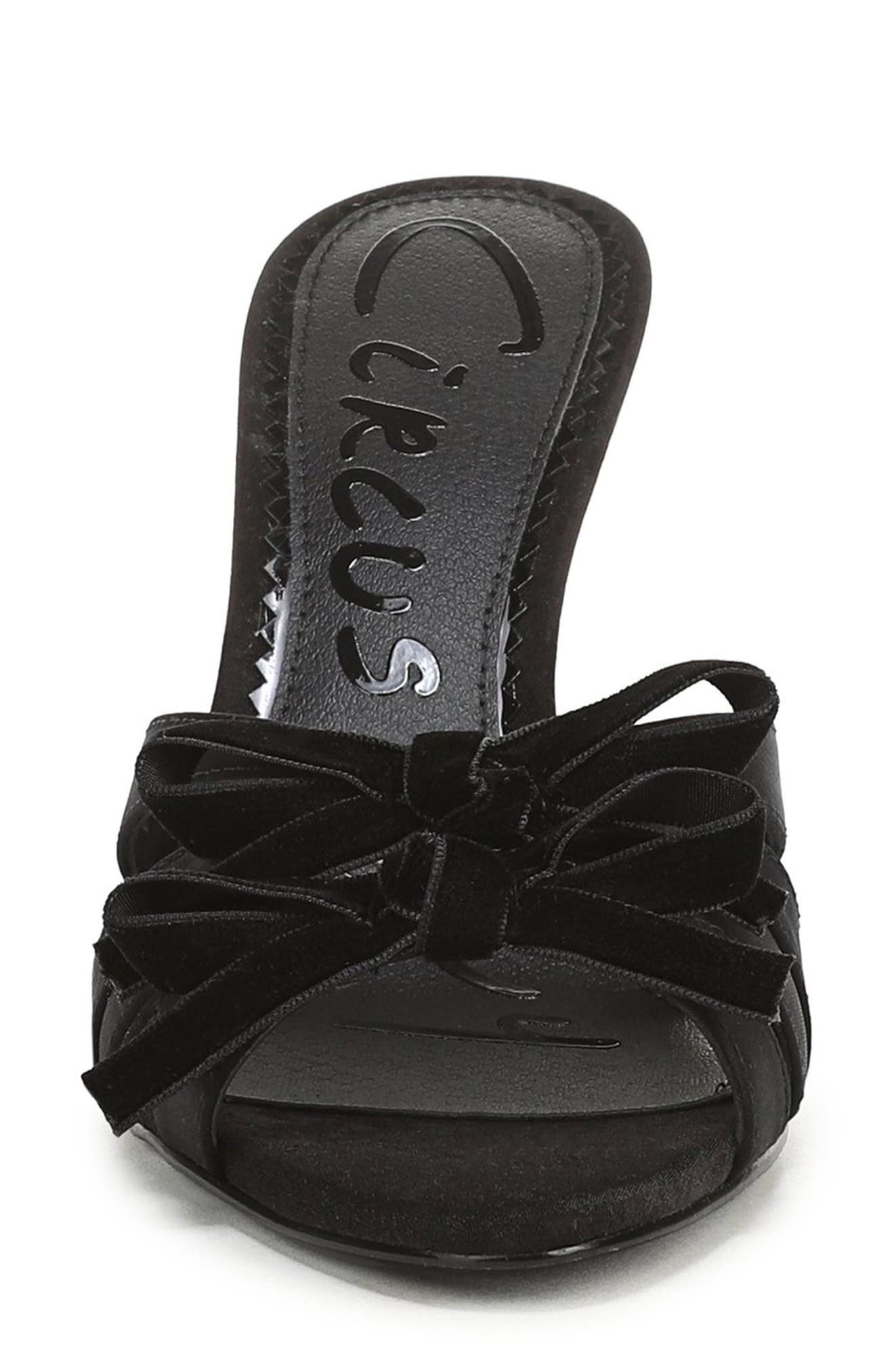 Nora Bow Sandal, Alternate, color, BLACK