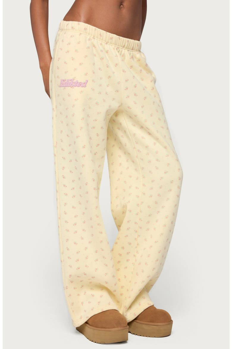 Flower Power Sweatpants, Alternate, color, YELLOW