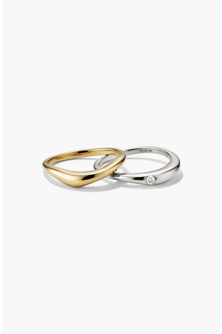 Dôme Nesting Ring Set, Alternate, color, Silver / Gold Vermeil
