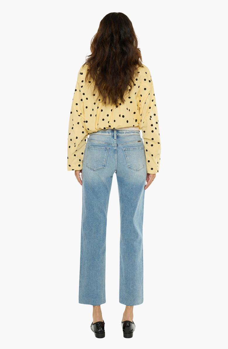 KanCan Alice Essentials Mid Rise True Straight Jeans, Alternate, color, Mid-Dark Wash