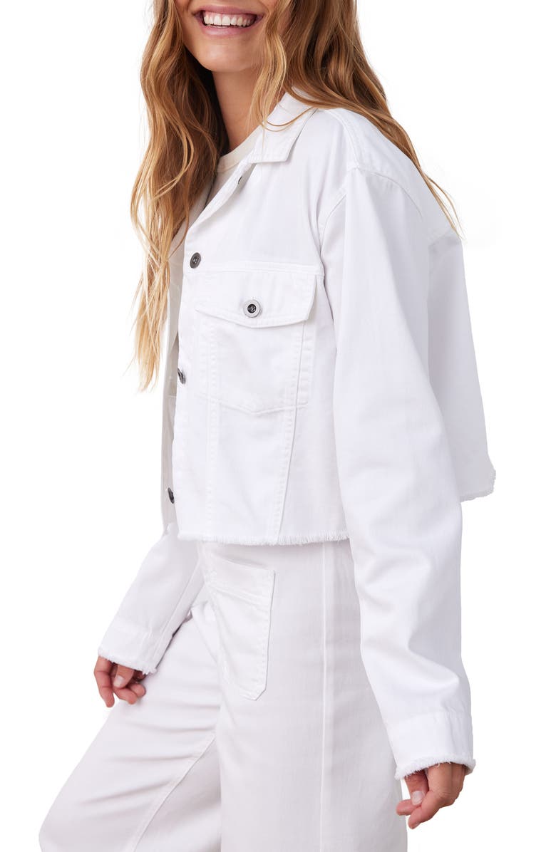 Bella Dahl Billie Frayed Crop Denim Jacket, Alternate, color,
