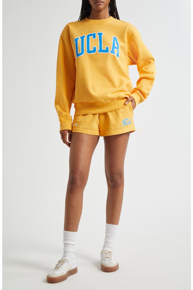 UCLA Ivy Fleece Logo Graphic Sweatshirt, Alternate, color, BRUIN GOLD