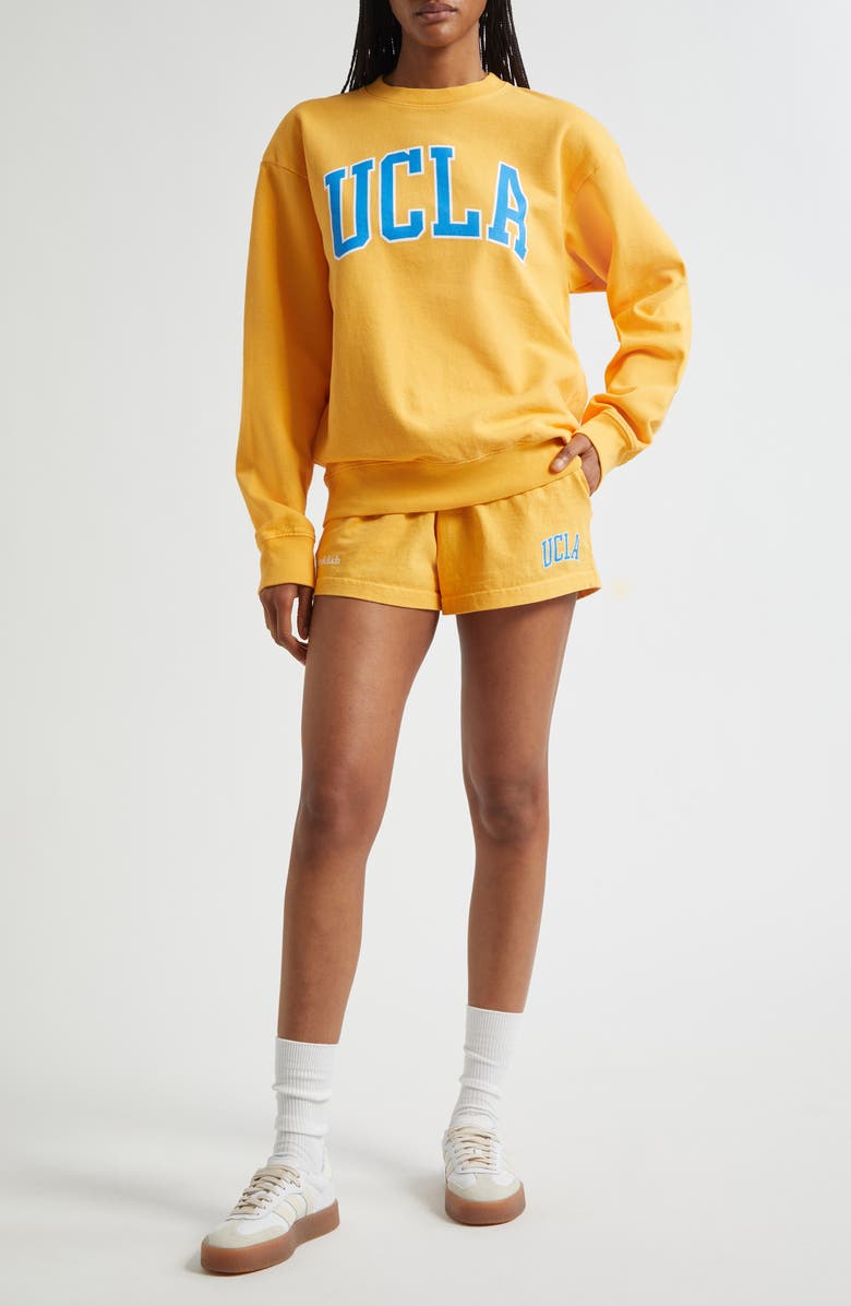 Sporty 
Rich UCLA Ivy Fleece Logo Graphic Sweatshirt, Alternate, color, Bruin Gold
