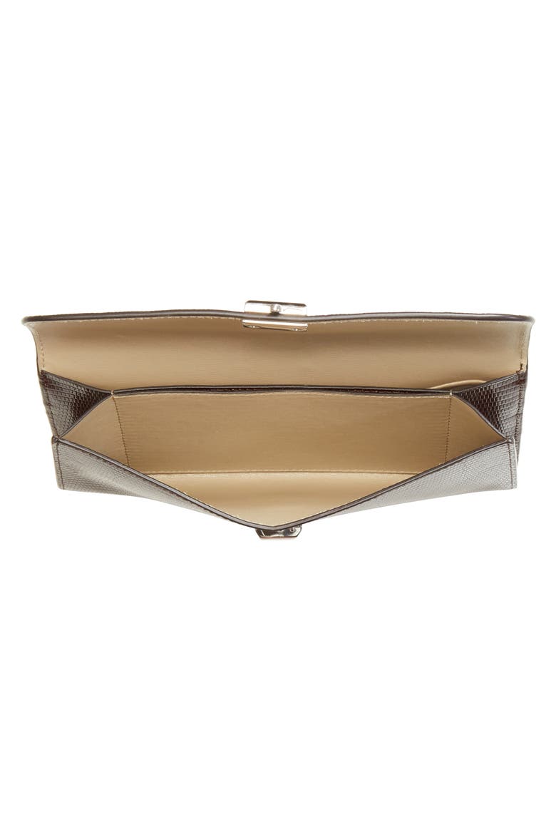 T-Lock Lizard Embossed Wallet, Alternate, color, BROWN