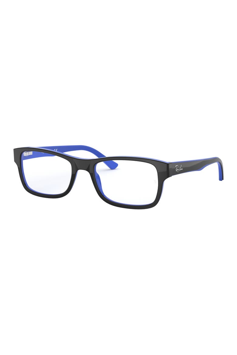 Unisex 52mm Rectangular Optical Glasses, Alternate, color, BLUE BLACK