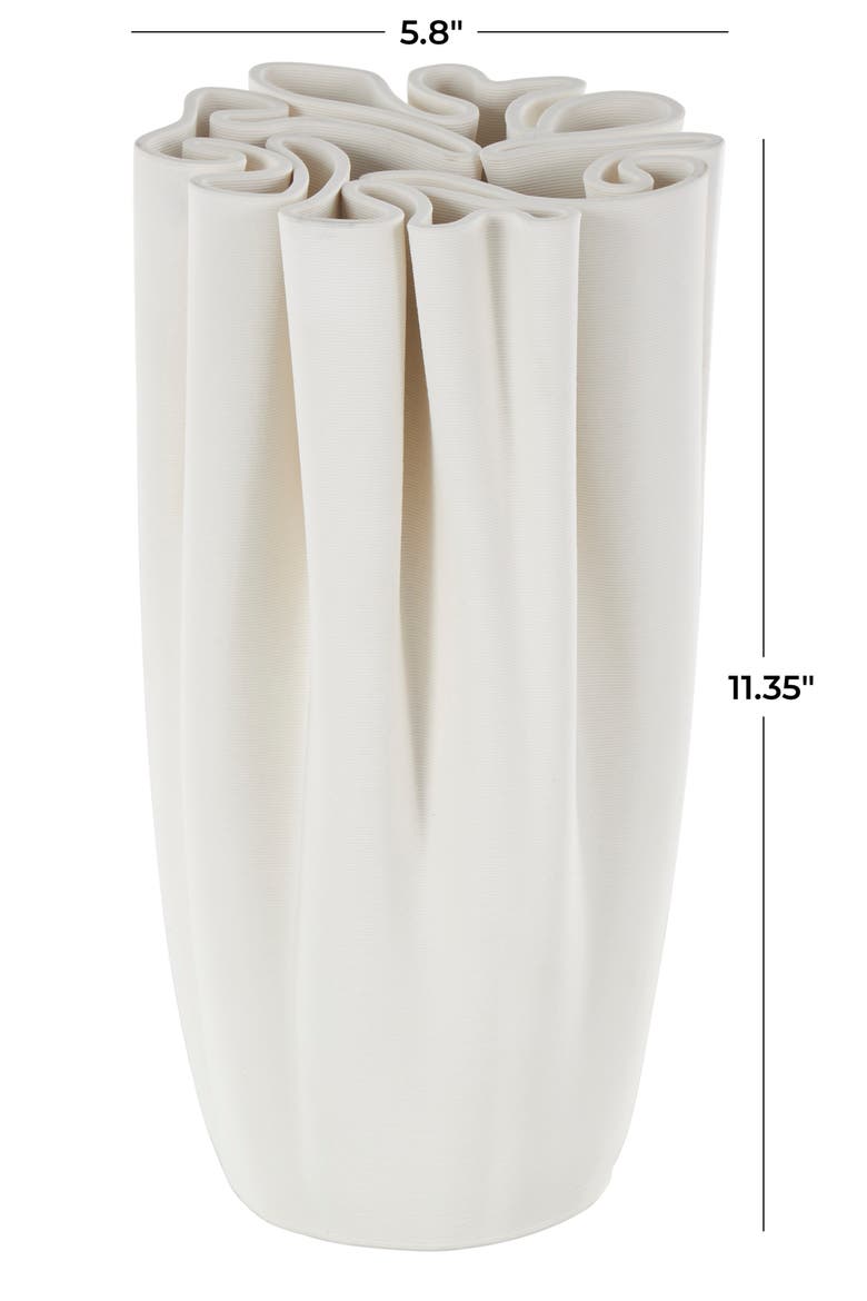 White Ceramic Vase, Alternate, color, WHITE