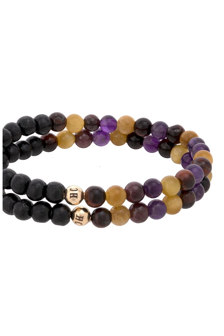 Men's N19 Anxiety-Free Set of 2 Healer's Bracelets, Alternate, color, BLACK