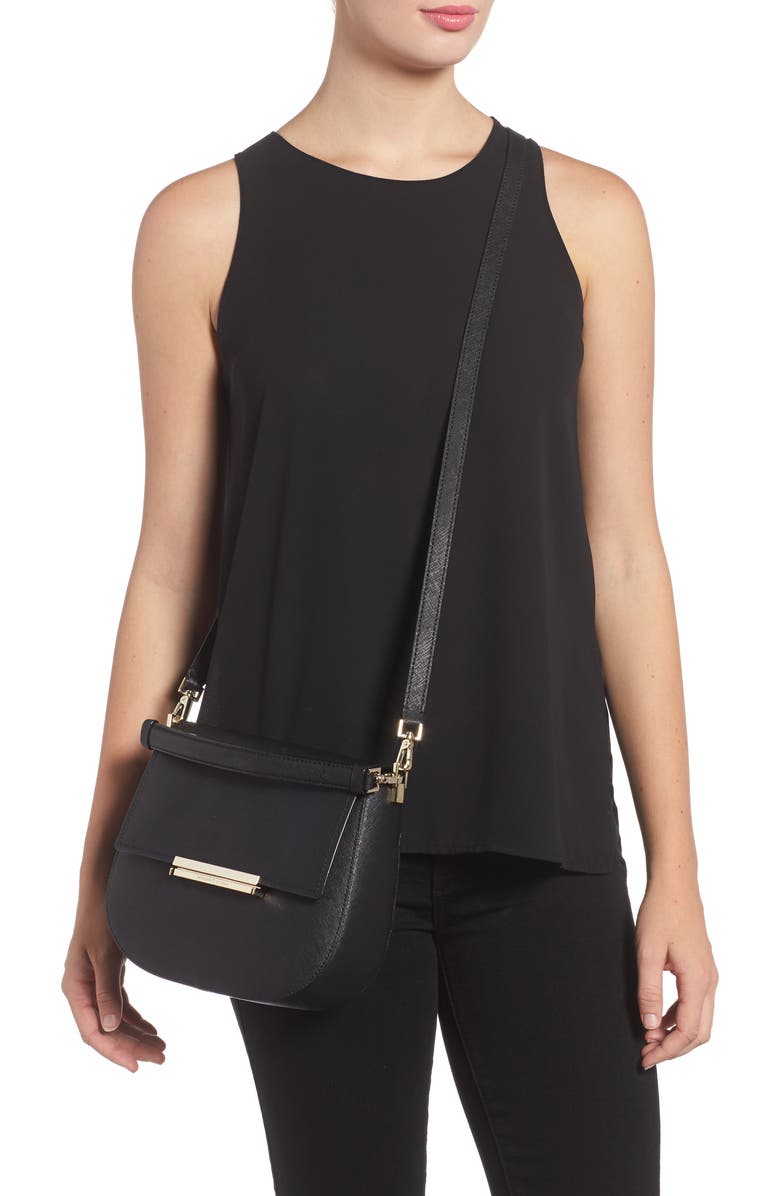 Kate Spade New York make it mine - byrdie leather saddle bag, Alternate, color,