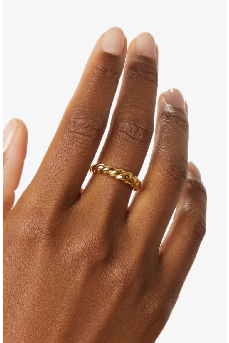 Gold Twist Ring - Rope Slim, Alternate, color, Gold