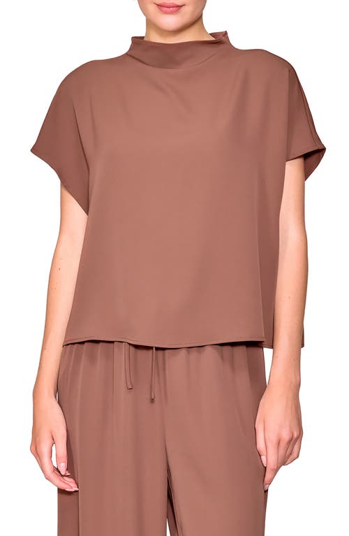 MELLODAY Crepe Top in Brown  product