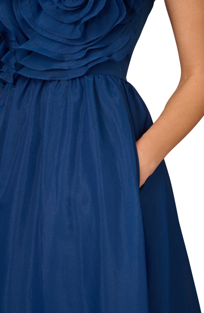 Aidan Mattox by Adrianna Papell Floral Ruffle Organza Ballgown, Alternate, color, 