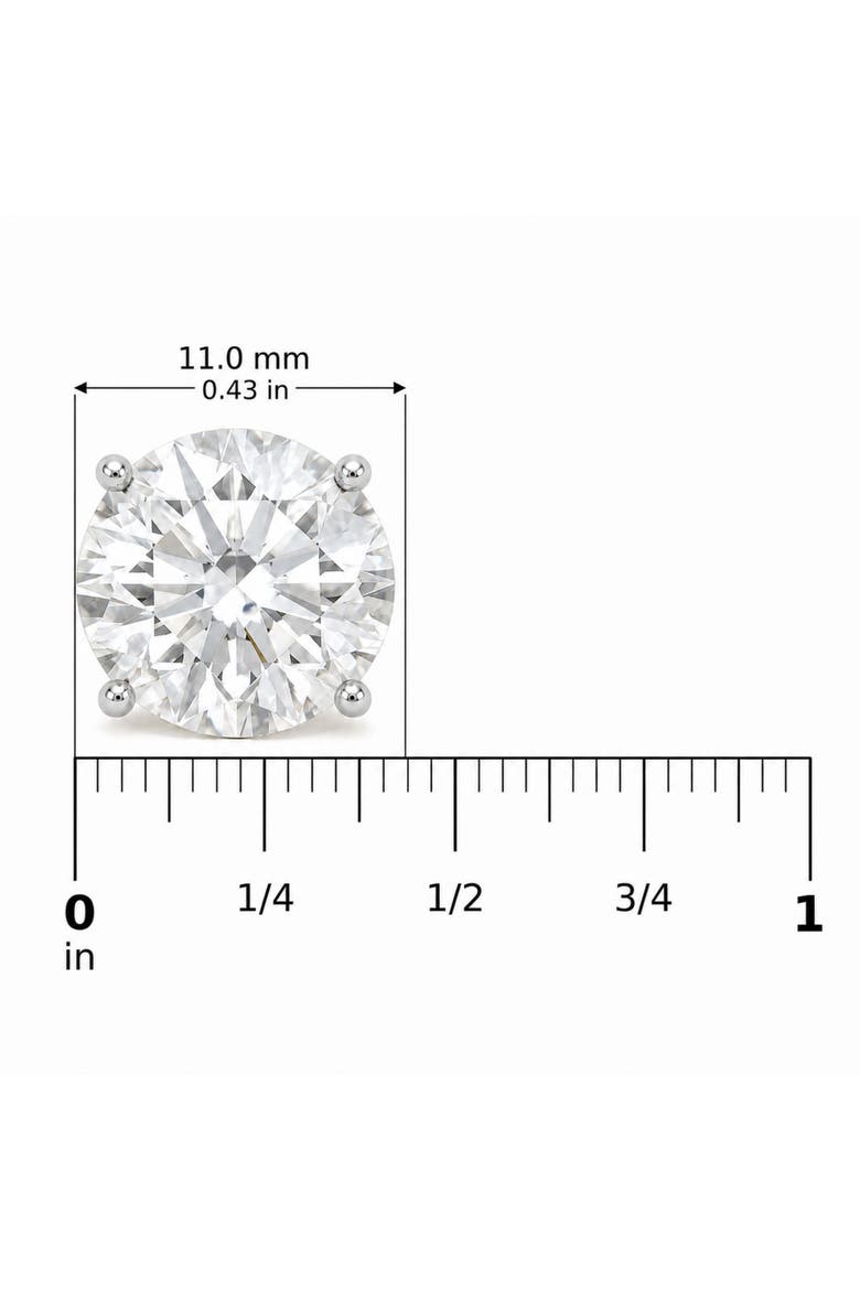 14K Gold 10.00 Cttw Lab Grown Diamond Solitaire Stud Earrings, Alternate, color, White Gold